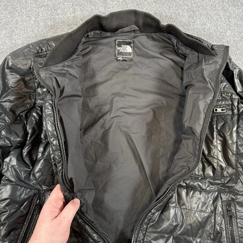 The North Face Mack Moto Jacket Mens 2XL Black  Motorcycle Nylon Quilted Outdoor